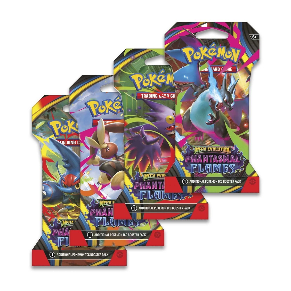 Pokémon TCG: Mega Evolution-Phantasmal Flames Sleeved Booster Pack (10 Cards)