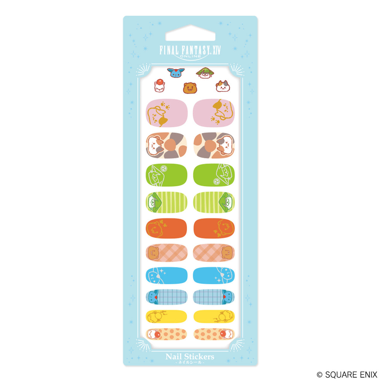 FINAL FANTASY XIV Nail Stickers Minion Doodles