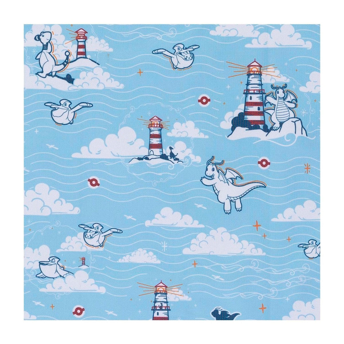 Pikachu, Dragonite, Ampharos & Pelipper Pokémon Summer Picnic Blanket