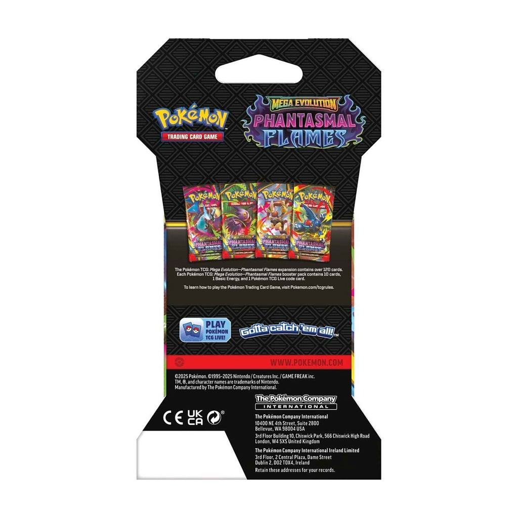 Pokémon TCG: Mega Evolution-Phantasmal Flames Sleeved Booster Pack (10 Cards)