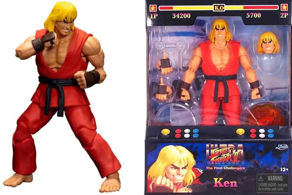 Street Fighter 2 Ken De Luxe Action Figure Scale 1 12 Jada Toys