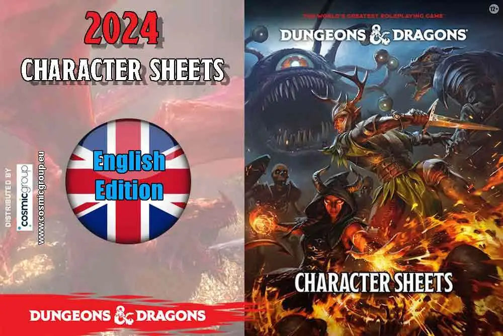 DUNGEONS & DRAGONS CHARACTER SHEETS 2024 WIZARDS OF THE COAST