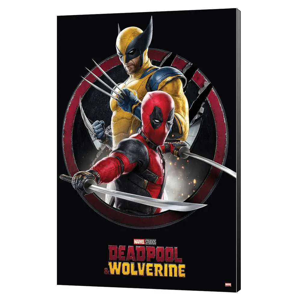 MARVEL DEADPOOL & WOLVERINE ACTION WOOD PANEL SEMIC