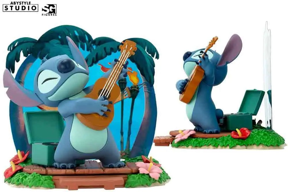 DISNEY LILO & STITCH GUITAR STITCH SUPER FIGURE COLLECTION 1/10 PVC STATUE Abystyle Studio