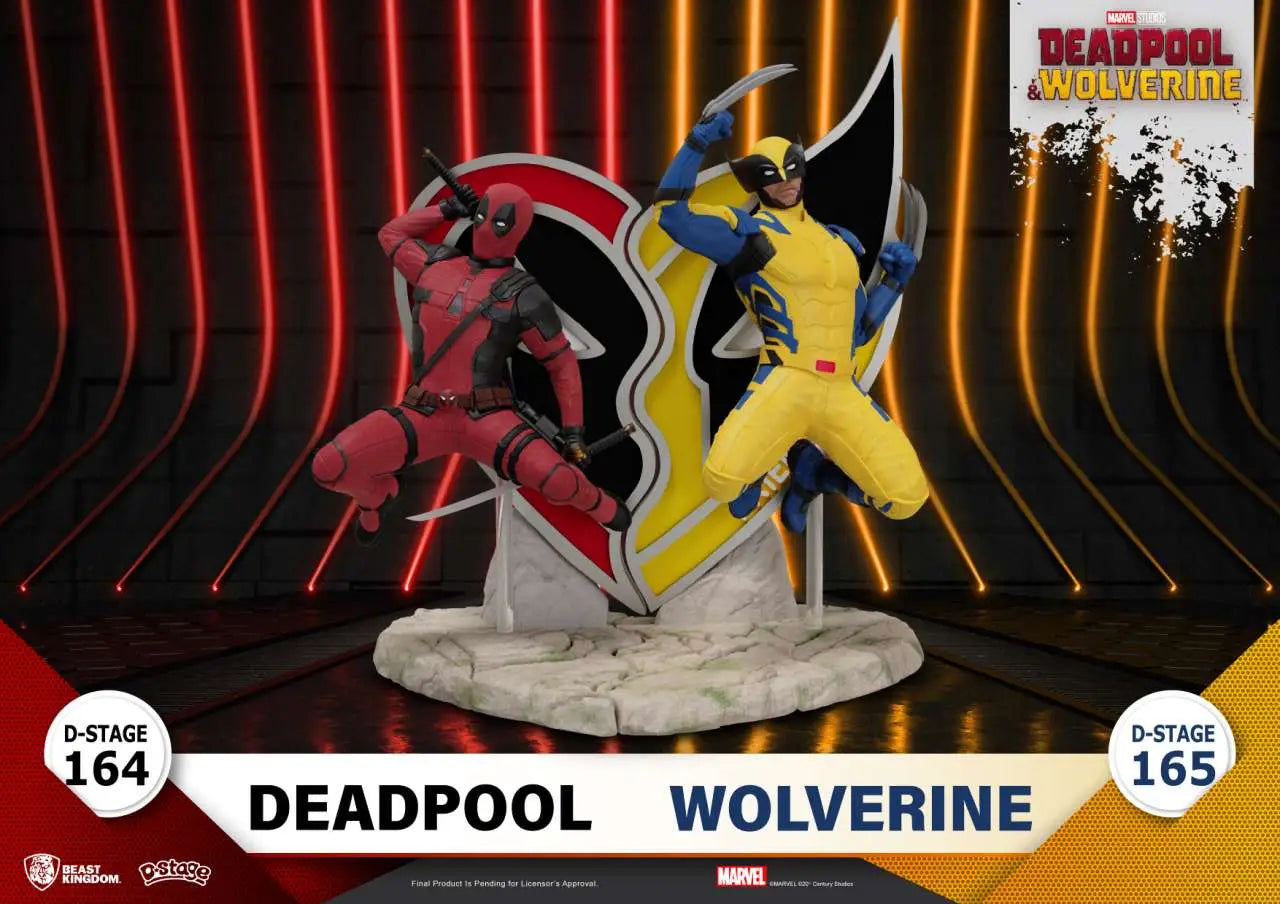 D STAGE DEADPOOL AND WOLVERINE DEAPDPOOL BEAST KINGDOM