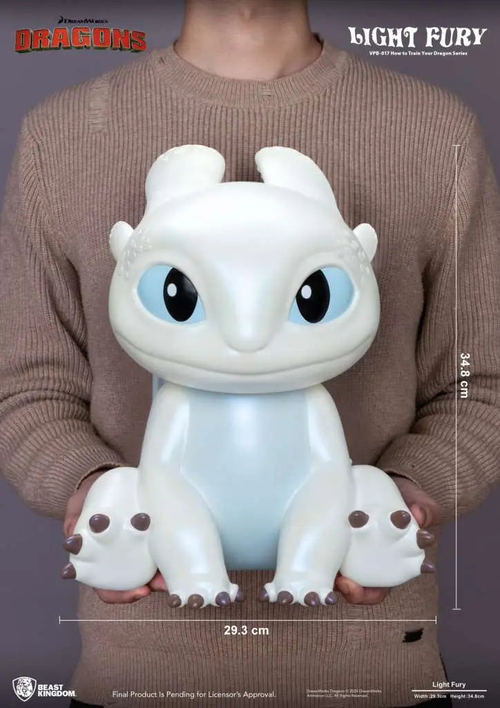 HOW TO TRAIN YOUR DRAGON LIGHT FURY SERIES VINYL MONEY BANK BEAST KINGDOM