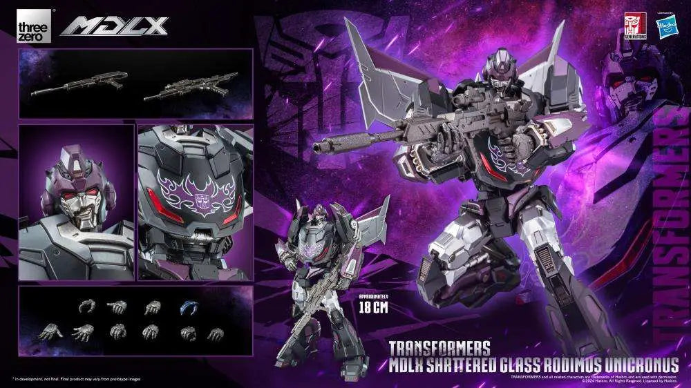 TRANSFORMERS MDLX SHATTERED GLASS RODIMUS UNICRONUS FIGURE THREEA TOYS/THREEZERO