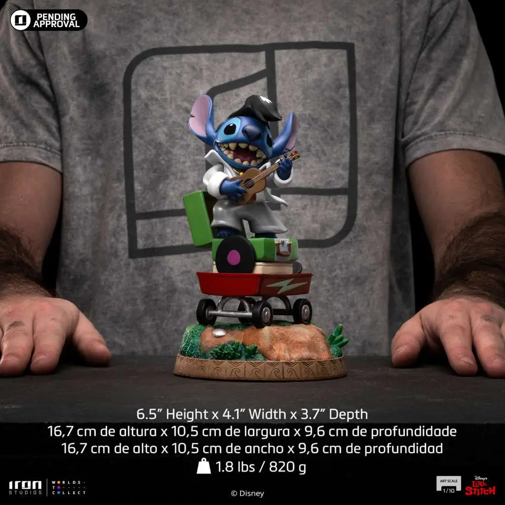 STITCH KING OF ROCK 1/10 STATUE IRON STUDIOS