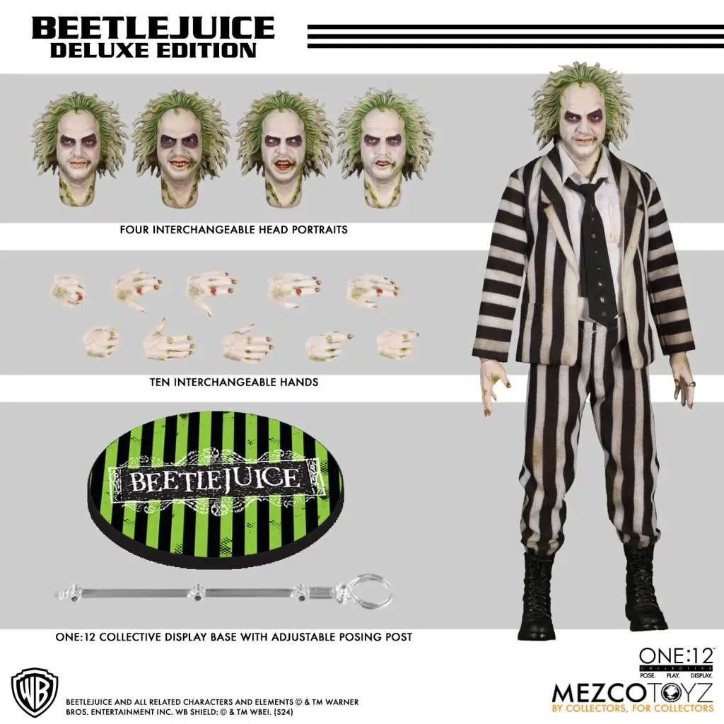 ONE 12 COLLECTIVE BEETLEJUICE DELUXE MEZCO TOYS