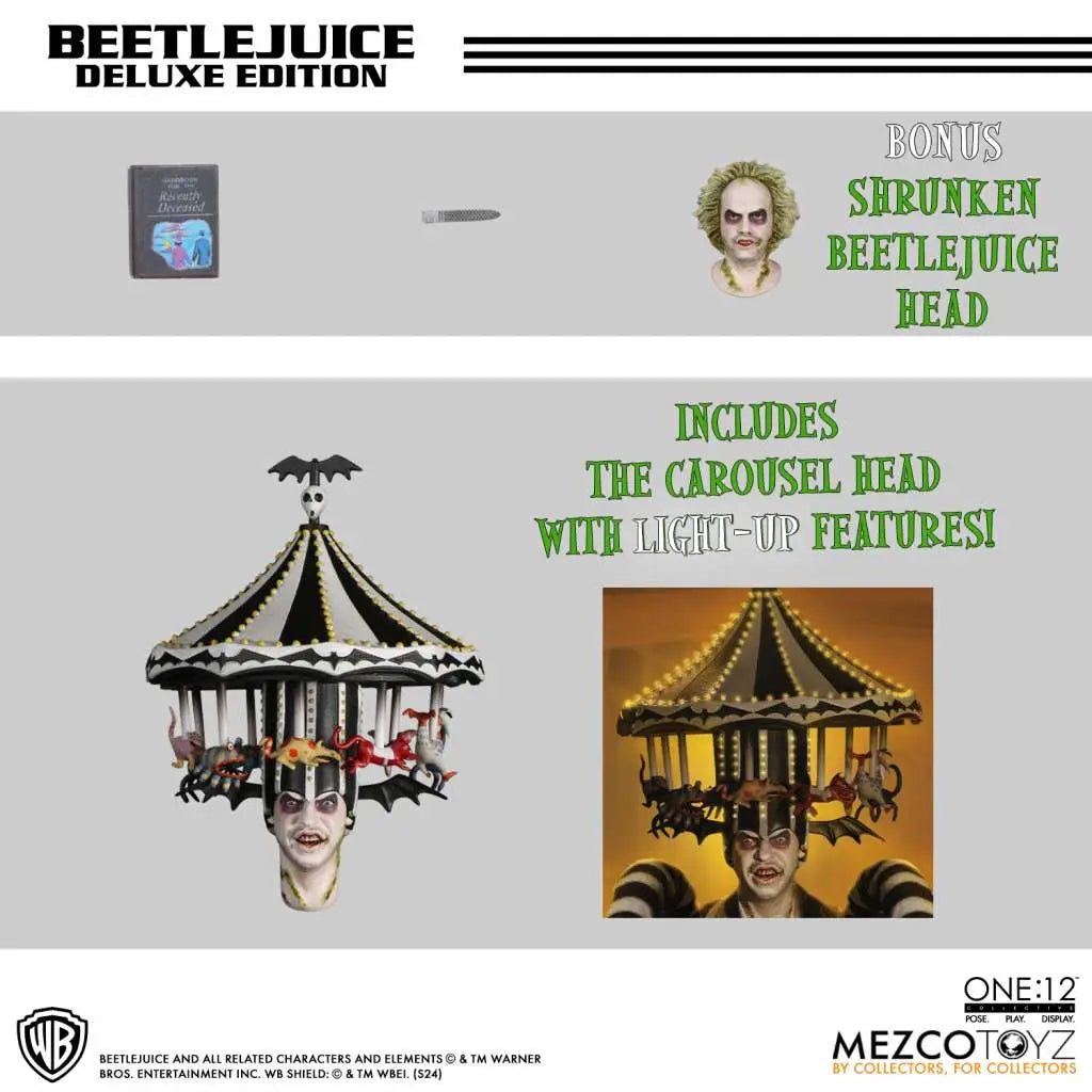 ONE 12 COLLECTIVE BEETLEJUICE DELUXE MEZCO TOYS