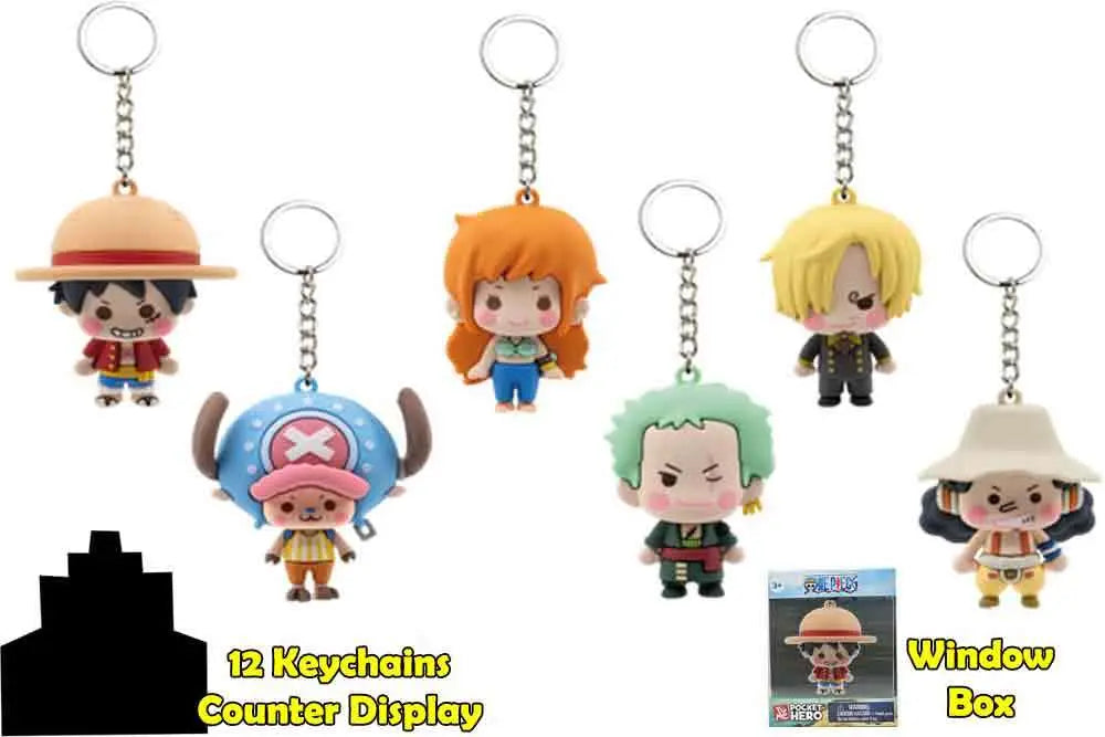 ONE PIECE - POCKET HERO - KEYCHAIN COUNTER DISPLAY (12) YuMe