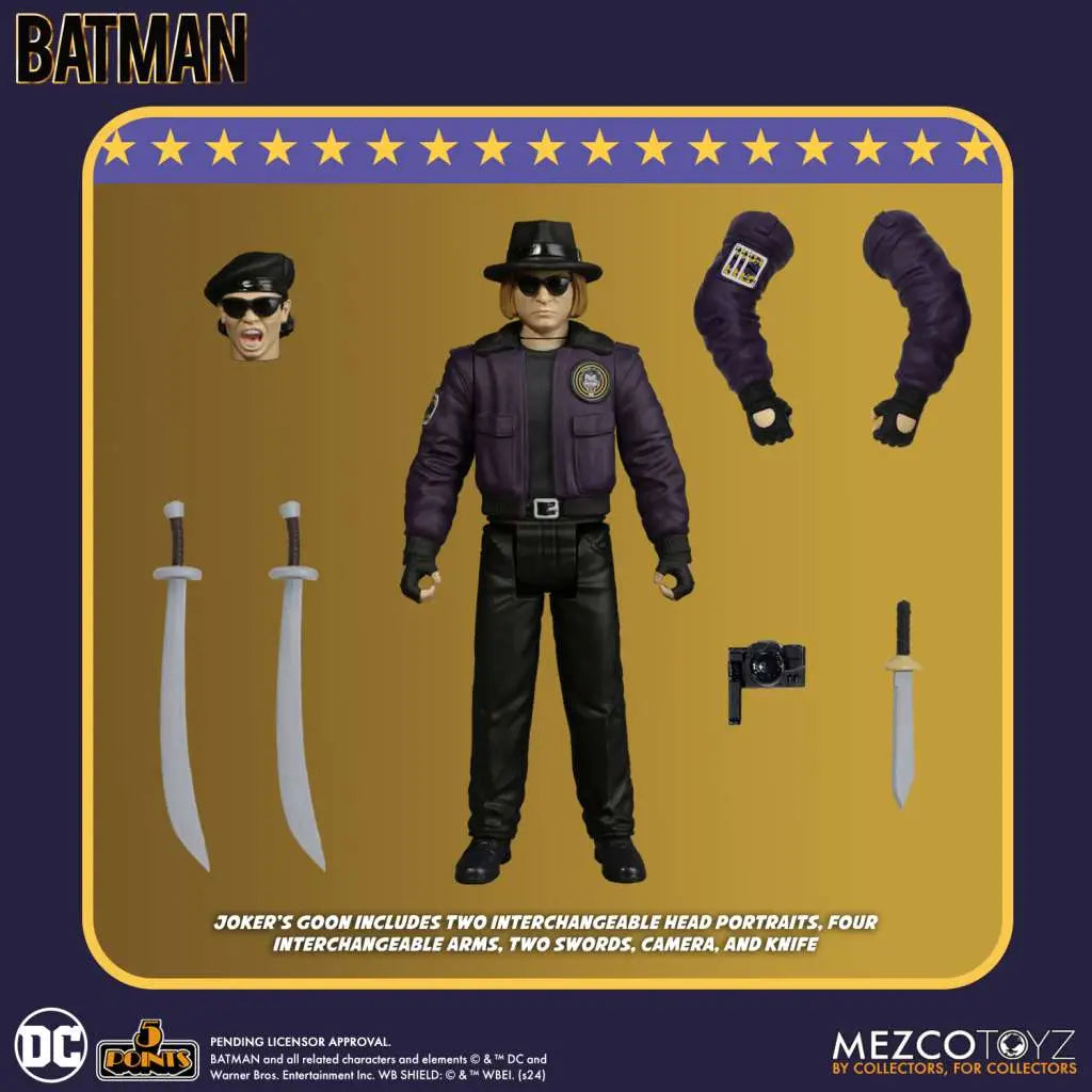 5 POINTS 1989 BATMAN SET (3) MEZCO TOYS