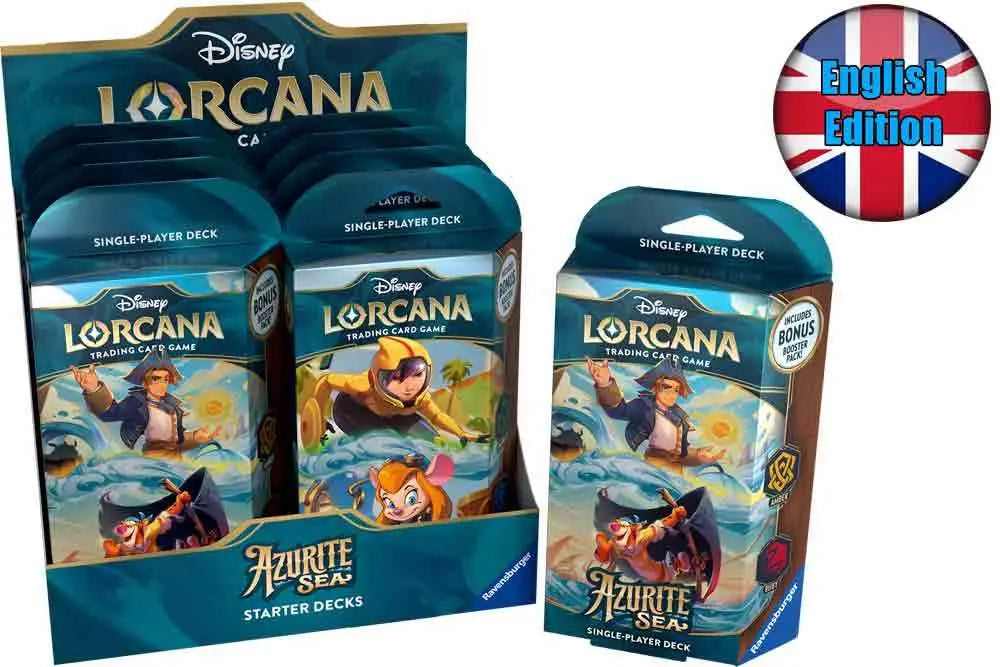 LORCANA AZURITE SEA STARTER DECK DISPLAY 8 DECKS ENGLISH Ravensburger