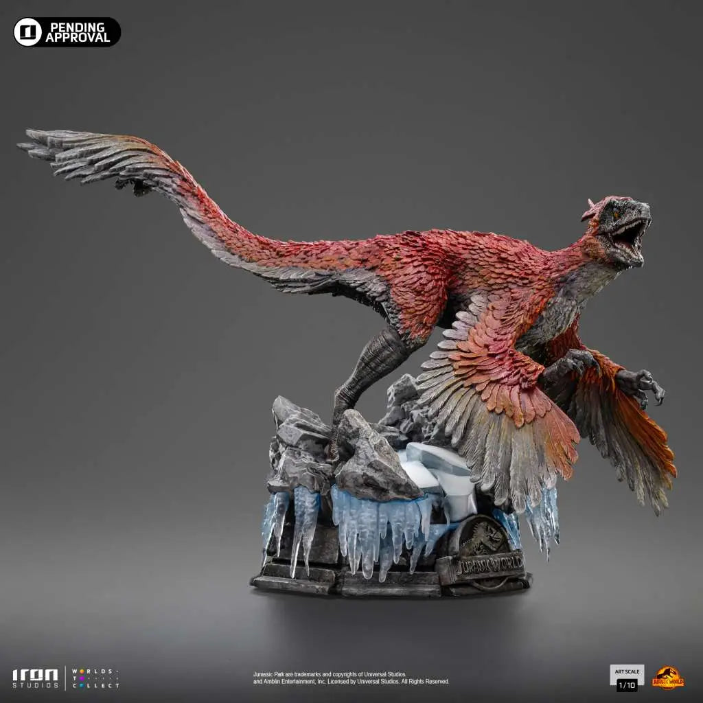 JURASSIC WORLD DOMINION PYRORAPTOR 1/10 STATUE IRON STUDIOS
