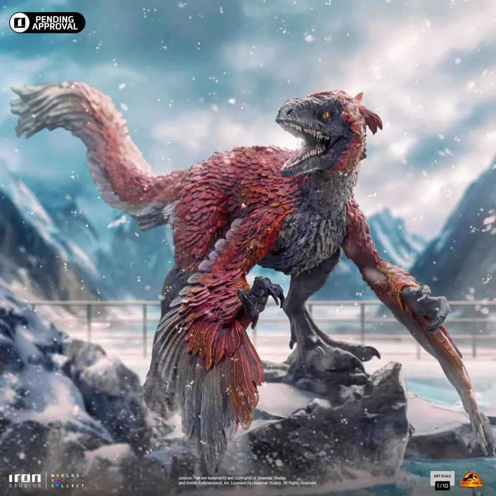 JURASSIC WORLD DOMINION PYRORAPTOR 1/10 STATUE IRON STUDIOS
