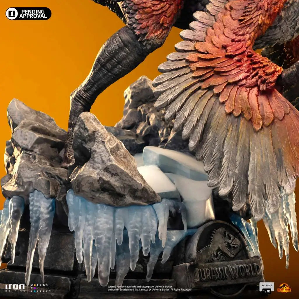 JURASSIC WORLD DOMINION PYRORAPTOR 1/10 STATUE IRON STUDIOS