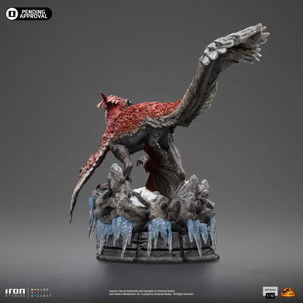 JURASSIC WORLD DOMINION PYRORAPTOR 1/10 STATUE IRON STUDIOS