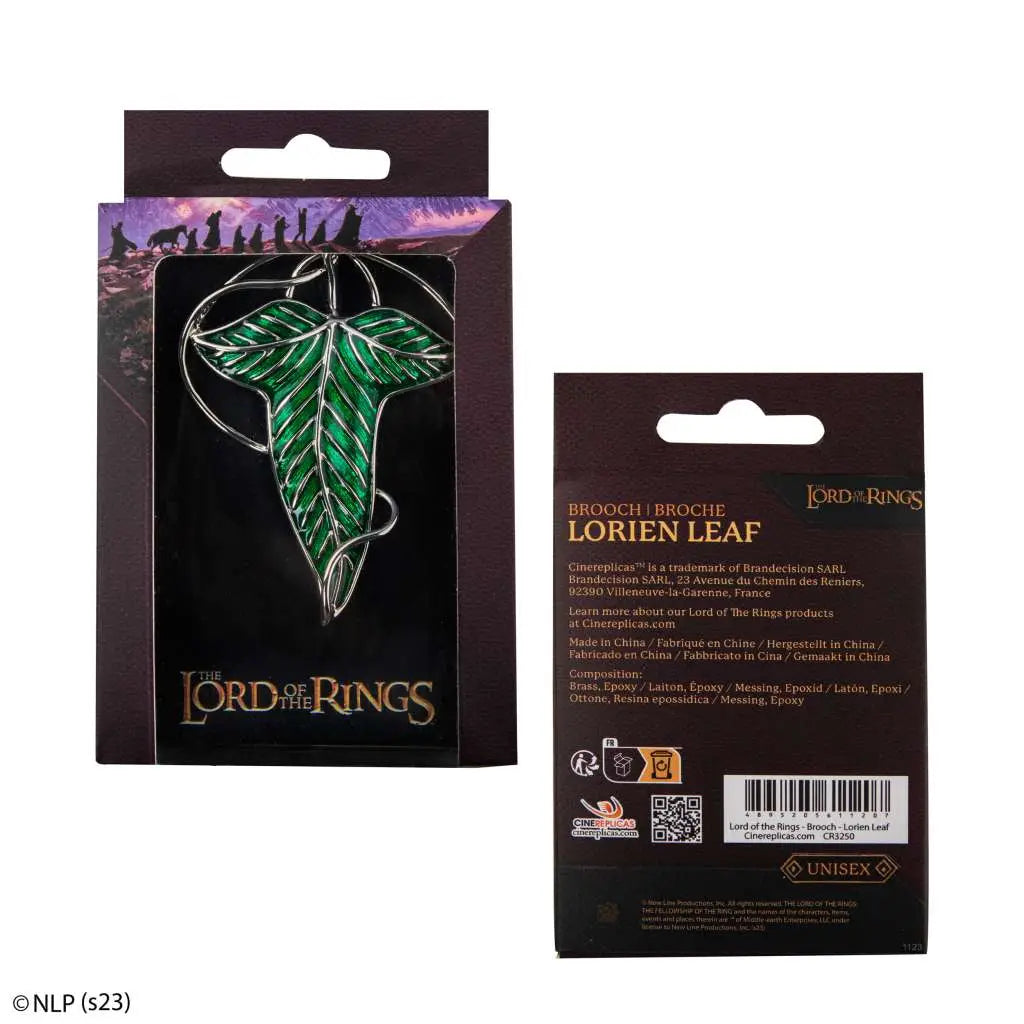 LORD OF THE RINGS LORIEN LEAF PIN BROOCH CINEREPLICAS