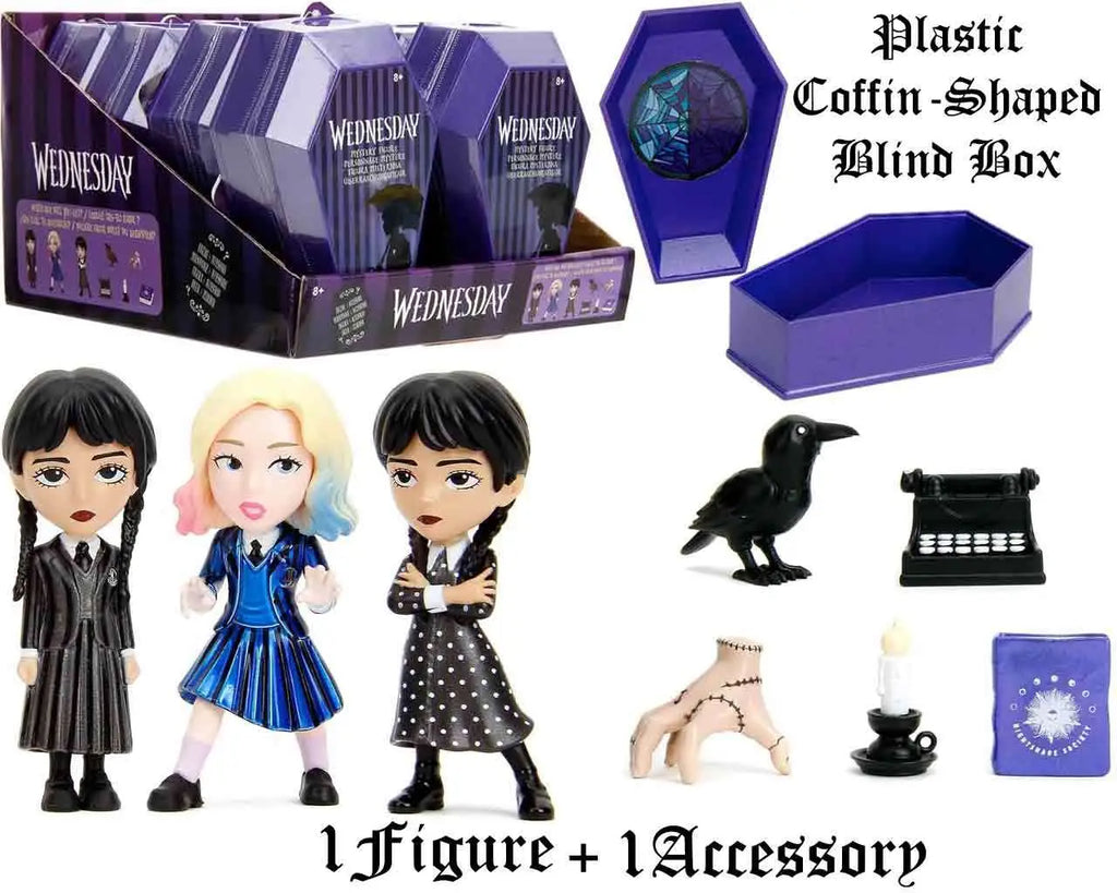 WEDNESDAY DELUXE METAL FIGURE BLIND BOX COUNTER DISPLAY 8 Jada Toys
