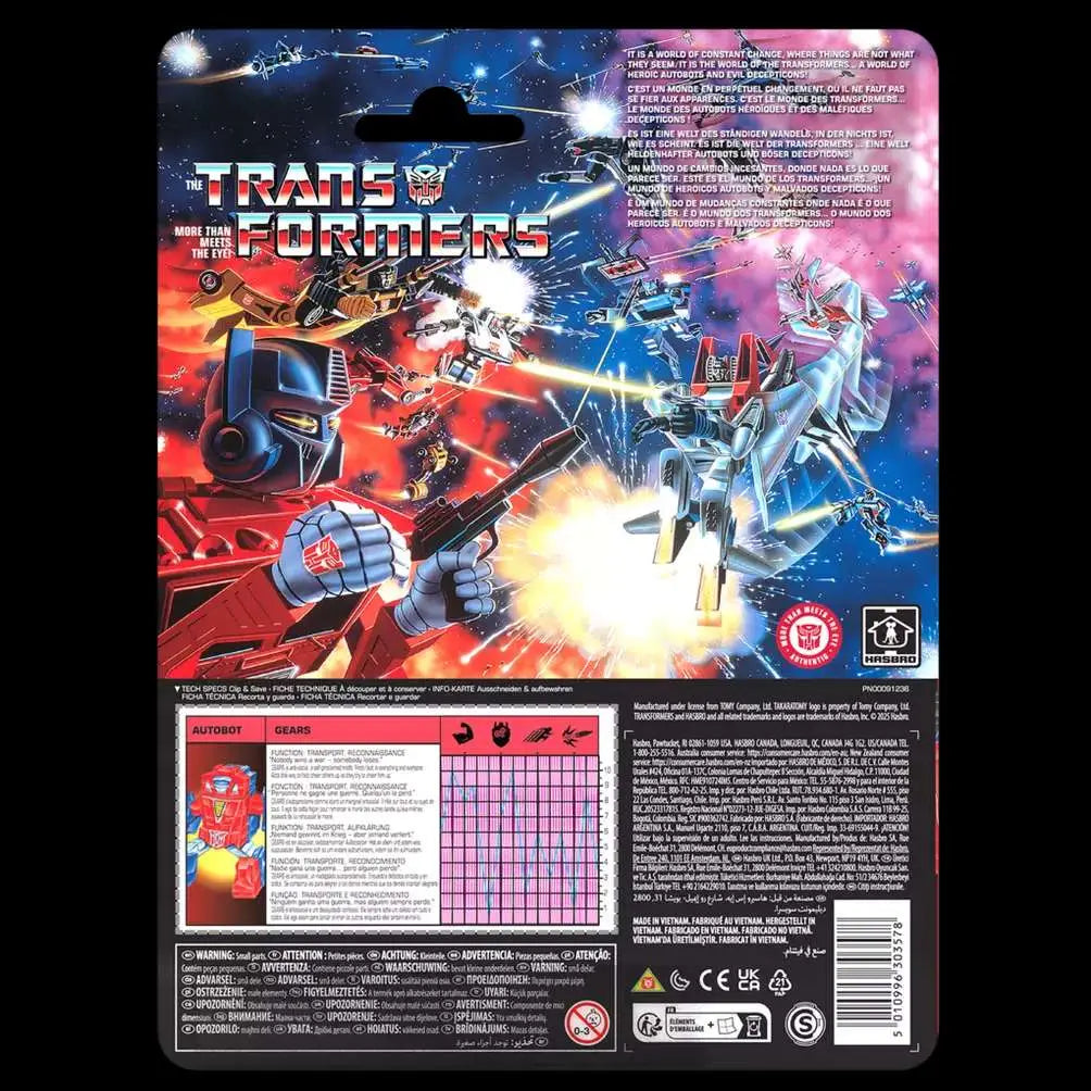 Transformers Retro G1 Autobot Gears Action Figure HASBRO