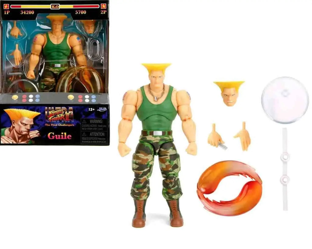 STREET FIGHTER 2 GUILE DE LUXE ACTION FIGURE SCALE 1 12 Jada Toys