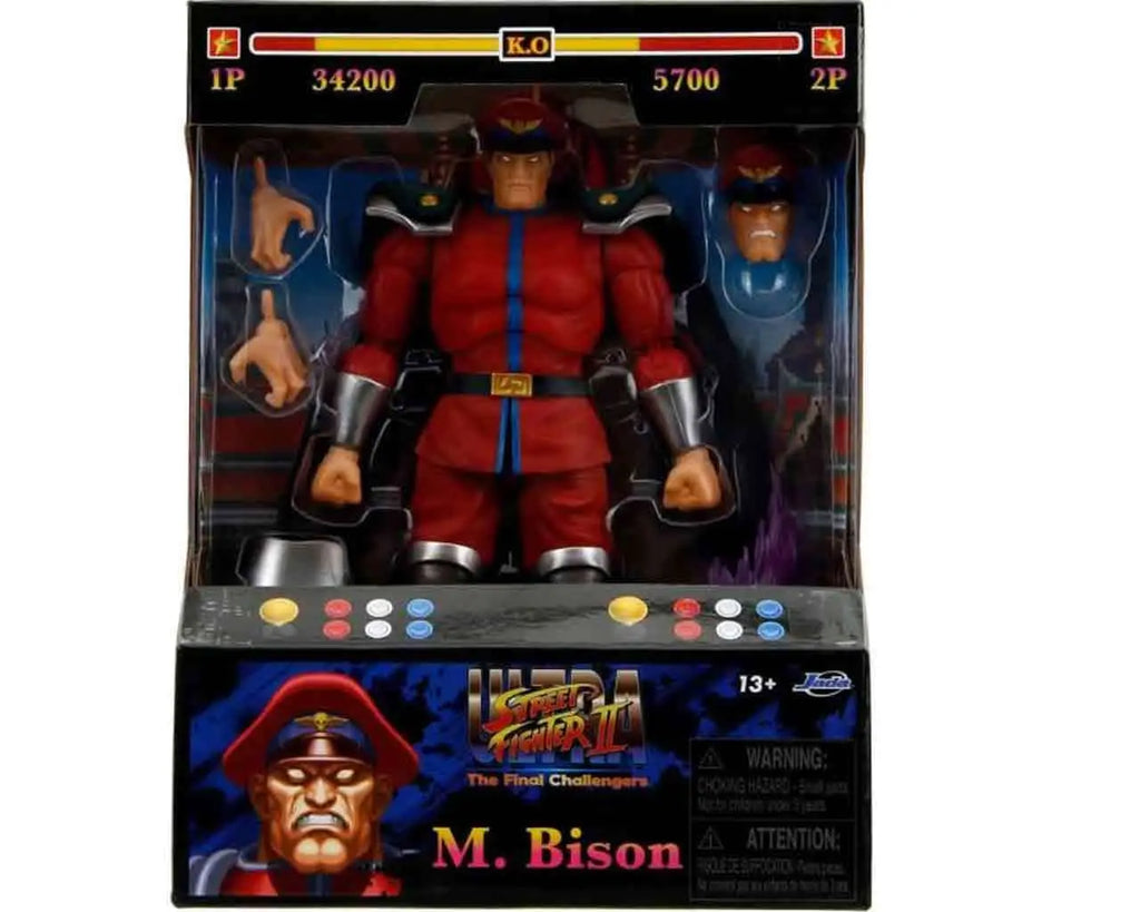 STREET FIGHTER 2 M. BISON DE LUXE ACTION FIGURE SCALE 1 12 Jada Toys