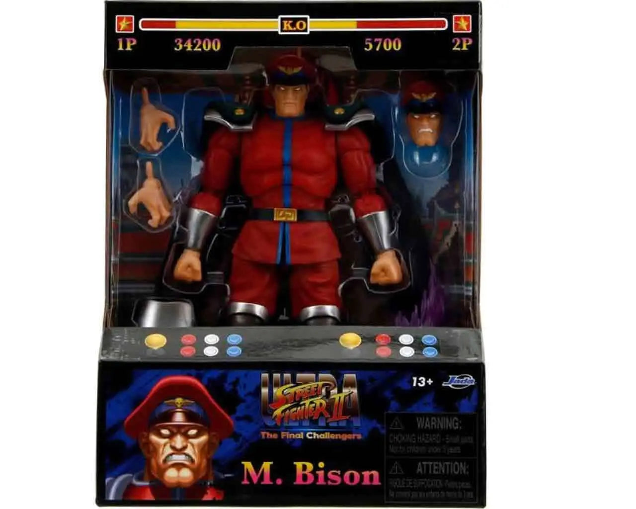 STREET FIGHTER 2 M. BISON DE LUXE ACTION FIGURE SCALE 1 12 Jada Toys