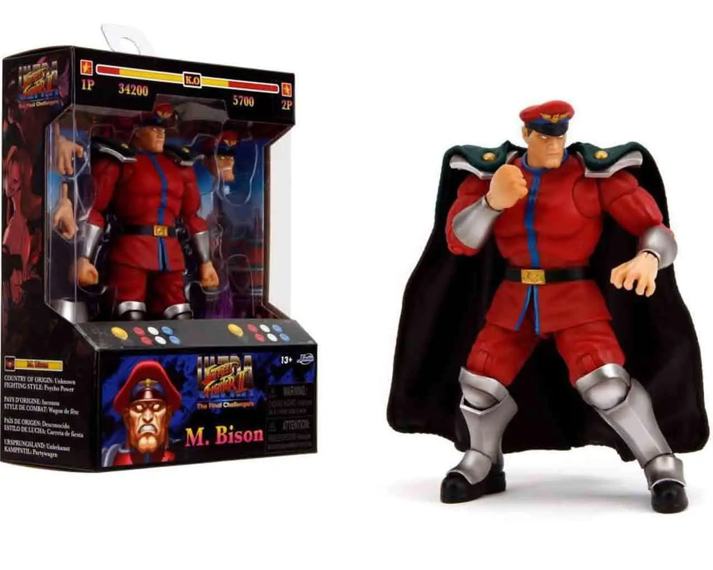 STREET FIGHTER 2 M. BISON DE LUXE ACTION FIGURE SCALE 1 12 Jada Toys