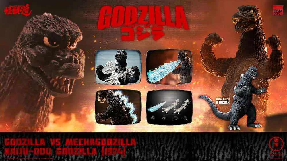 GODZILLA VS MECHAGODZILLA KAIJU-DOU GODZILLA 1974 FIGURE THREEA TOYS/THREEZERO