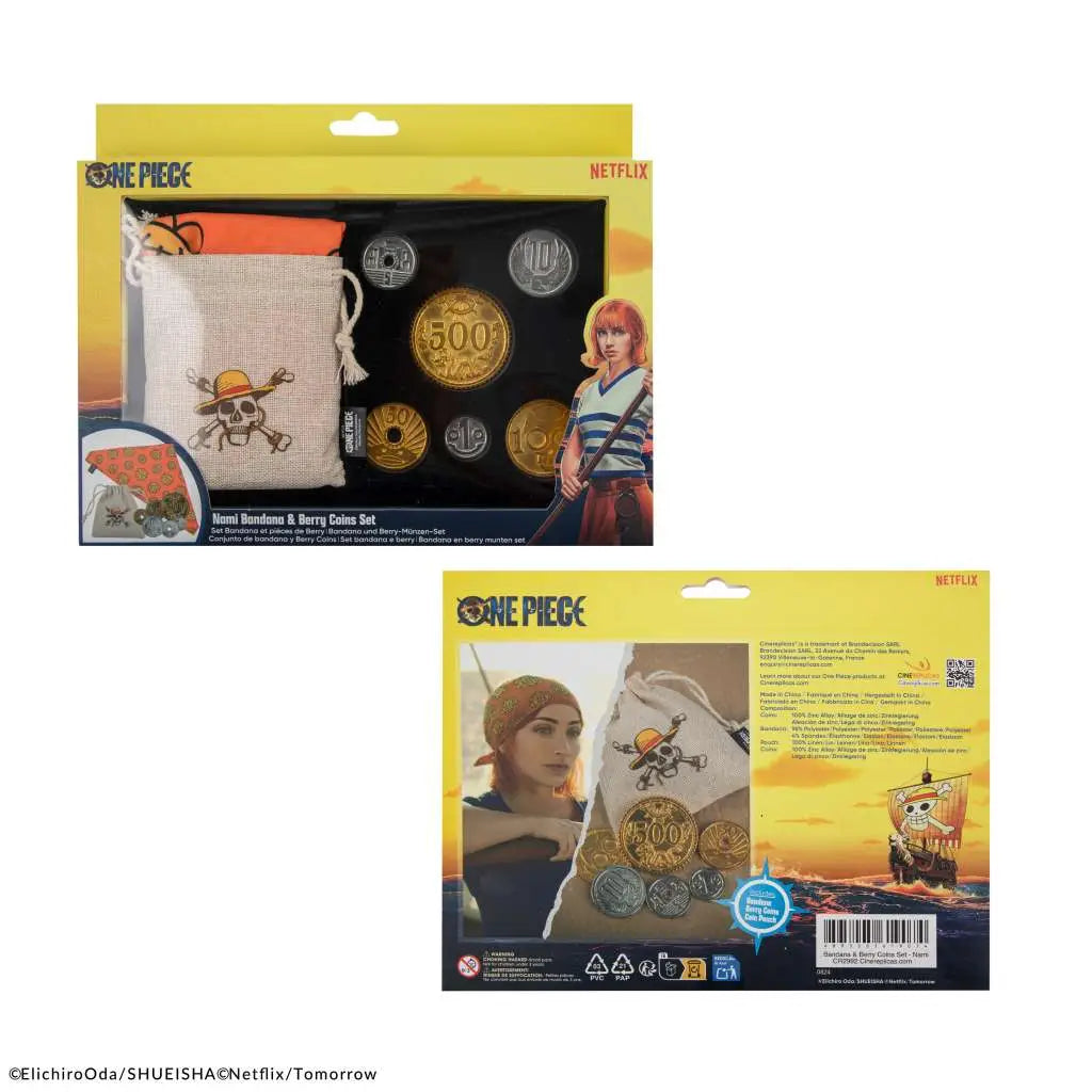 ONE PIECE NAMI BANDANA AND BERRY COINS SET CINEREPLICAS