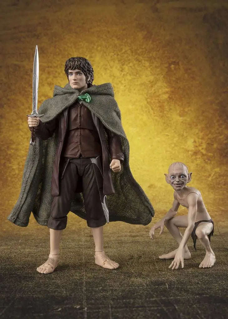 LORD OF THE RINGS FELLOWSHIP FRODO BAGGINS & GOLLUM SET SHF BANDAI