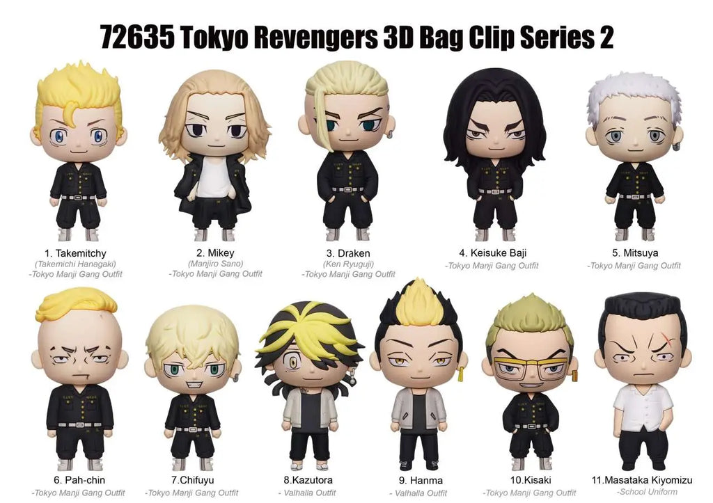 TOKYO REVENGERS 3D FOAM BAG CLIP SERIES 2 MONOGRAM