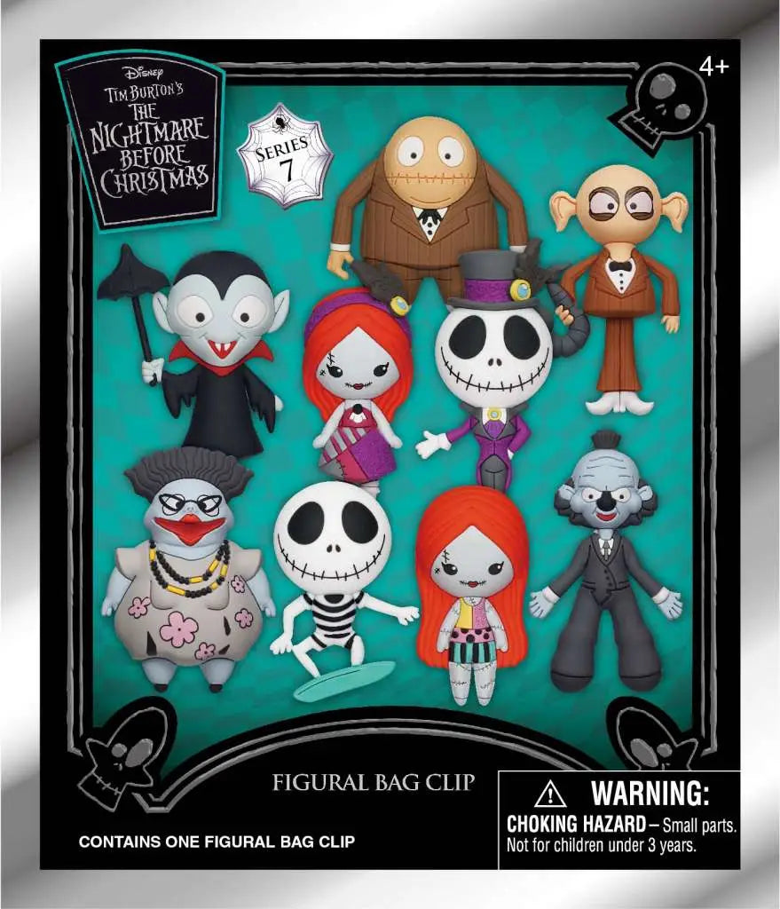 NIGHTMARE BEFORE CHRISTMAS BX S7 BAG CLIP BLIND BOX DISPLAY 24 MONOGRAM