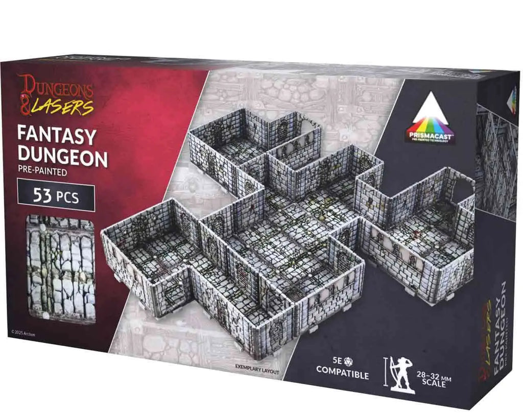 DUNGEONS & LASERS:FANTASY DUNGEON - PRISMACAST PRE-PAINTED TERRAINS ARCHON GAMES