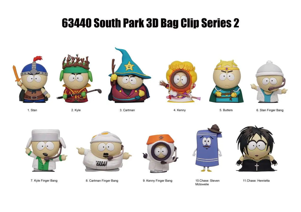 SOUTH PARK S.2 BAG CLIP BLIND BOX DISPLAY 24 MONOGRAM