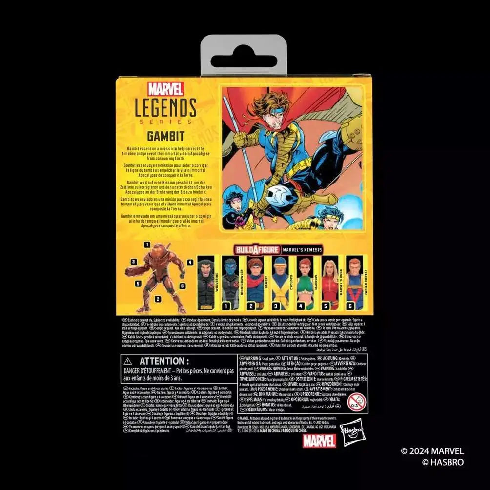 MARVEL LEGENDS X-Men NEMESIS GAMBIT ACTION FIGURE HASBRO