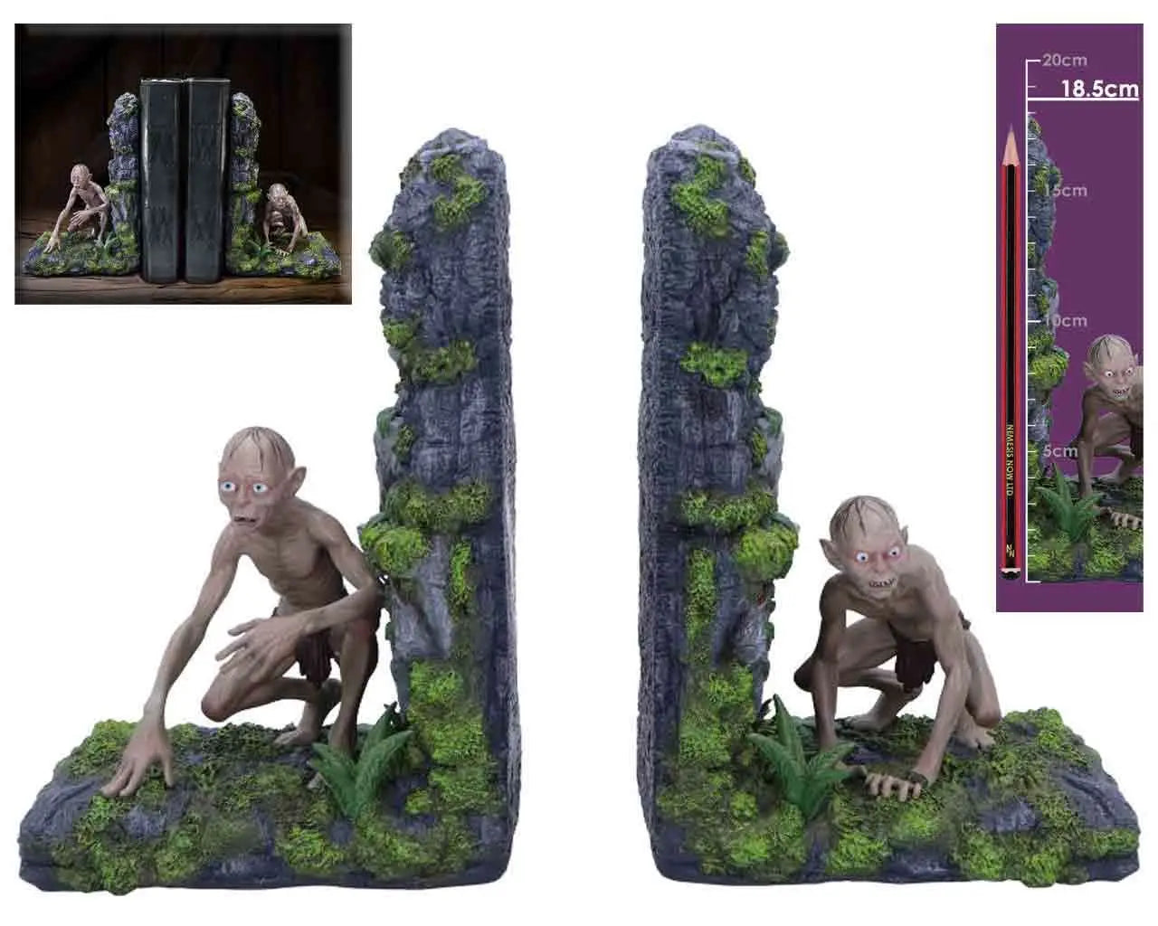LORD OF THE RINGS GOLLUM AND SMEAGOL BOOK ENDS NEMESIS NOW