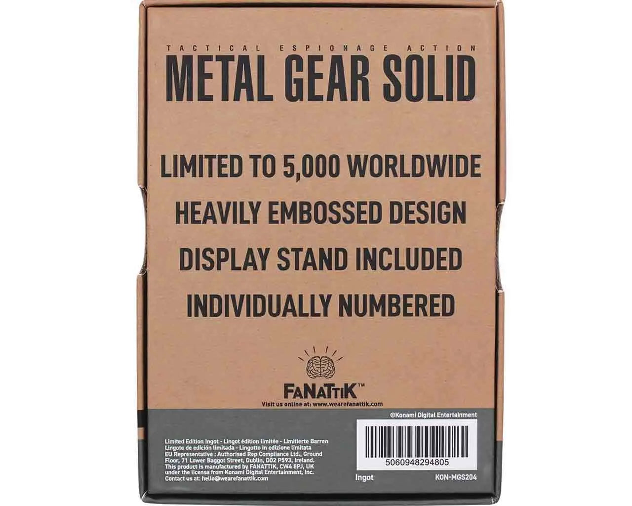 METAL GEAR SOLID 2 SNAKE INGOT FANATTIK