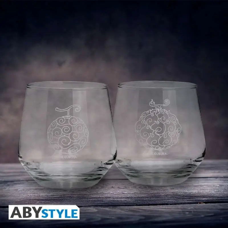 ONE PIECE DEVILS FRUITS GLASS SET 2 Abystyle Studio