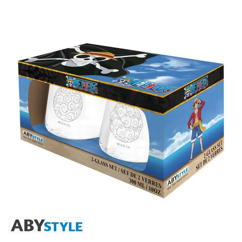 ONE PIECE DEVILS FRUITS GLASS SET 2 Abystyle Studio