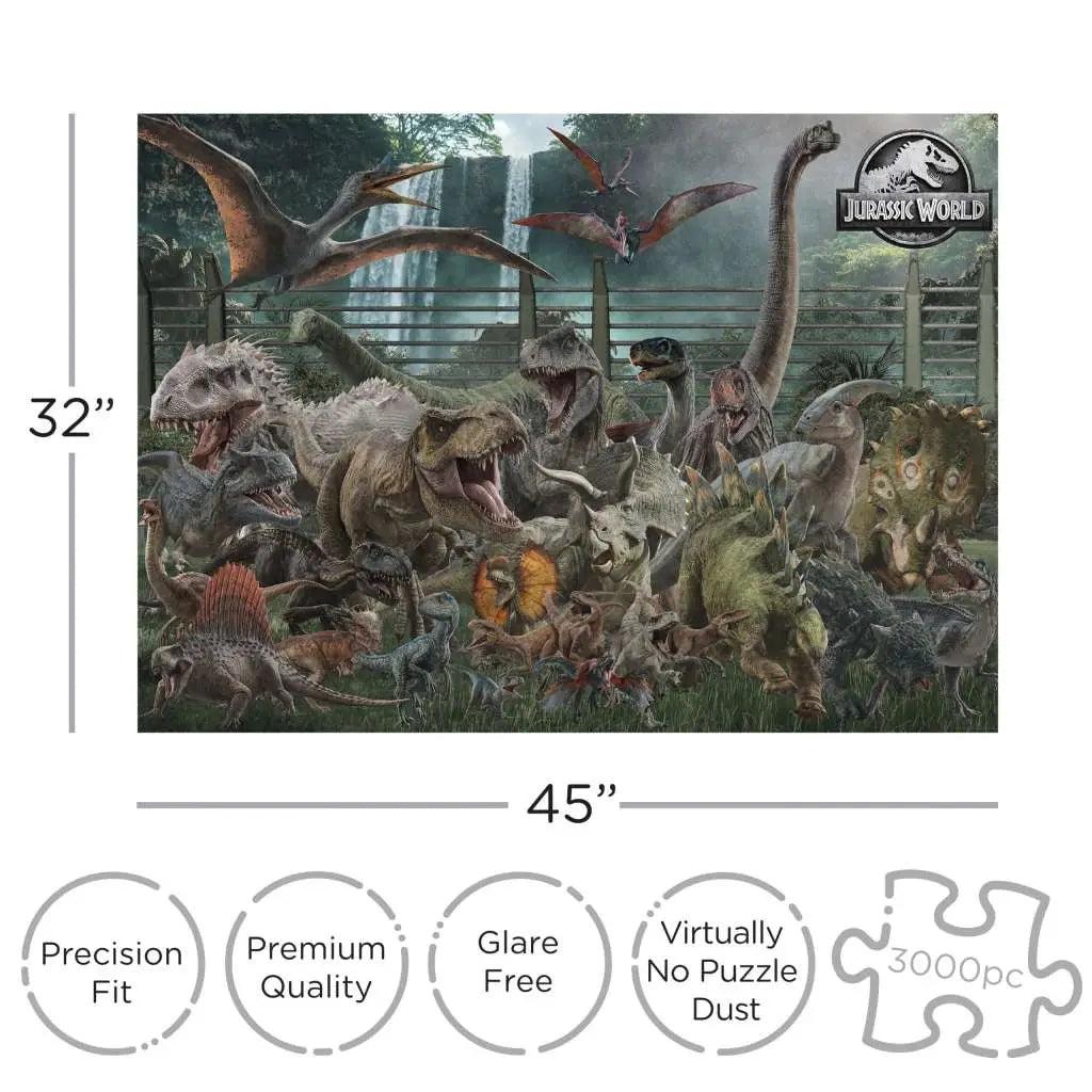 JURASSIC WORLD 3000 PCS JIGSAW PUZZLE AQUARIUS ENT