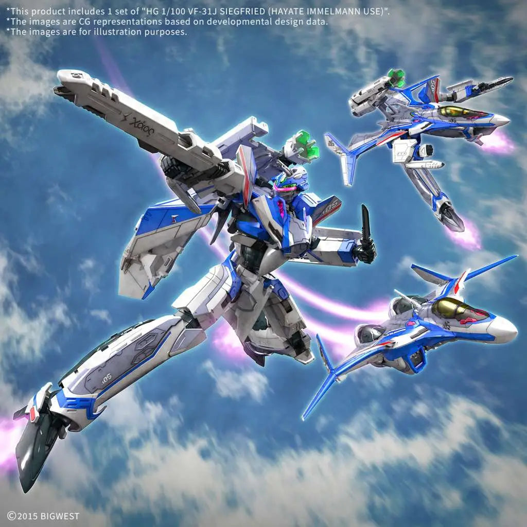 HG VF-31J SIEGFRIED HAYATE IMMELMANN USE 1/100 Bandai