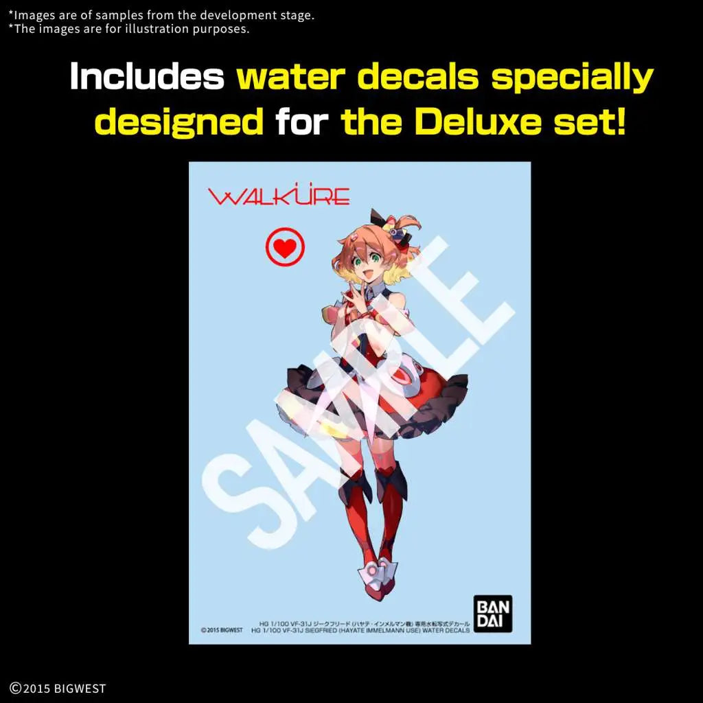 HG VF 31J SIEGFRIED HAYATE IMMELMANN USE DELUXE SET 1/100 BANDAI MODEL KIT GUNPLA