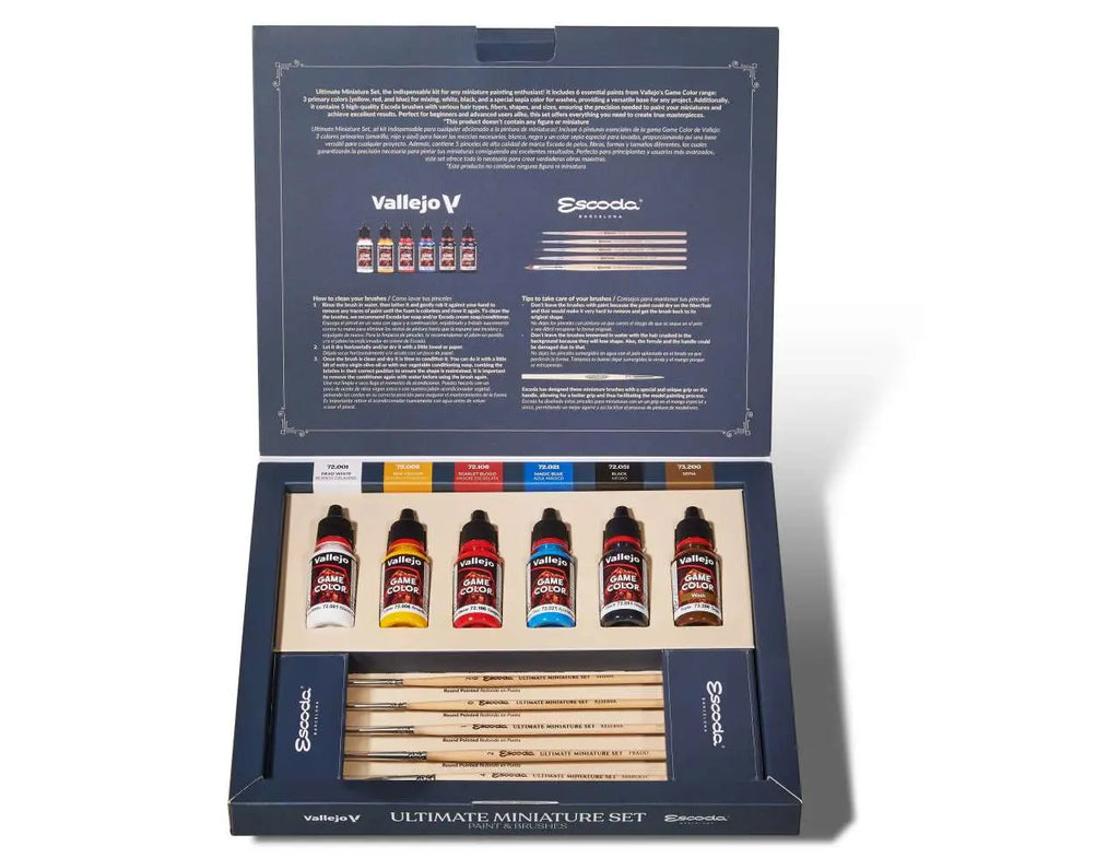 ULTIMATE MINIATURE SET PAINT AND BRUSHES 72206 VALLEJO