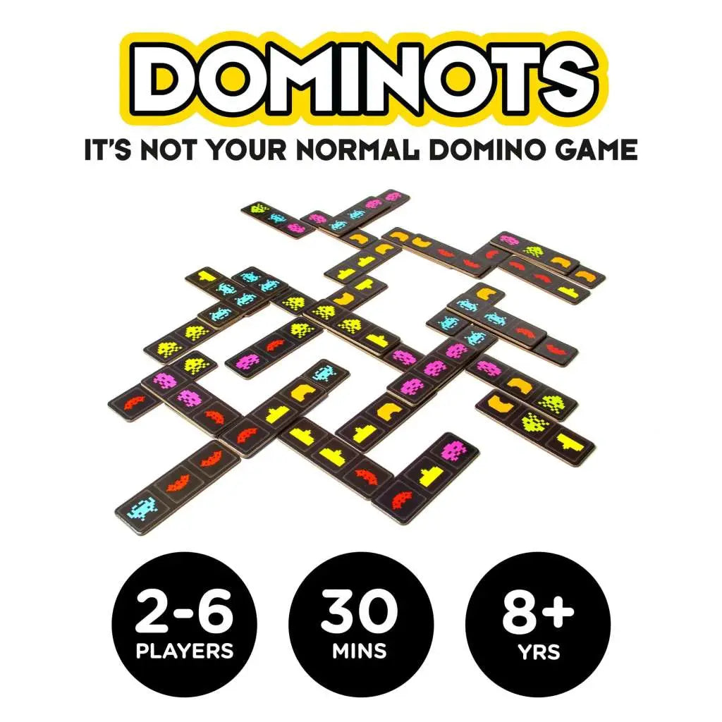 SPACE INVADERS DOMINOTS TILE GAME AQUARIUS ENT