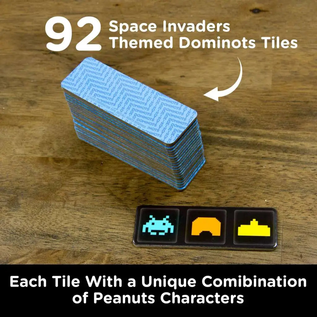 SPACE INVADERS DOMINOTS TILE GAME AQUARIUS ENT