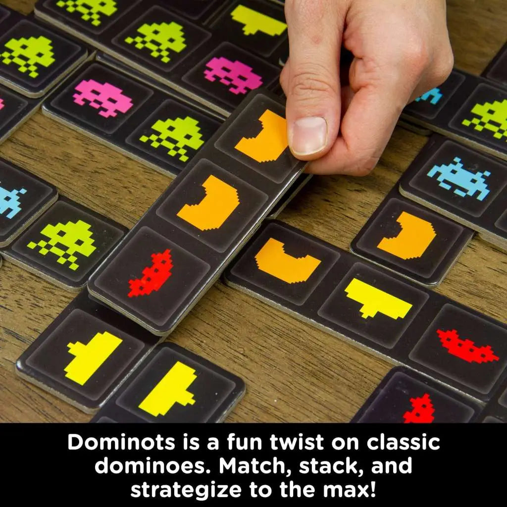 SPACE INVADERS DOMINOTS TILE GAME AQUARIUS ENT