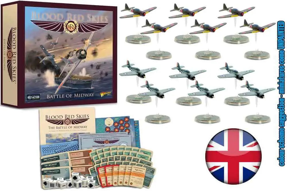 BLOOD RED SKIES THE BATTLE OF MIDWAY STARTER SET ENGLISH WARLORD GAMES