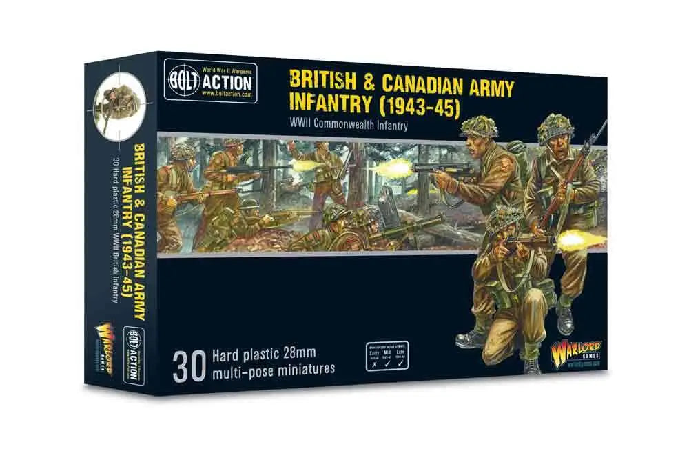 BOLT ACTION BRITISH & CANADIAN ARMY INFANTRY 1943 45 WARLORD GAMES