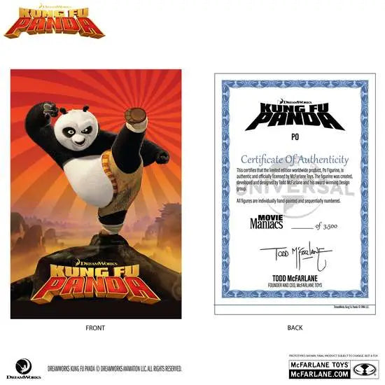 MOVIE MANIACS KUNG FU PANDA FIGURE McFARLANE TOYS 2025